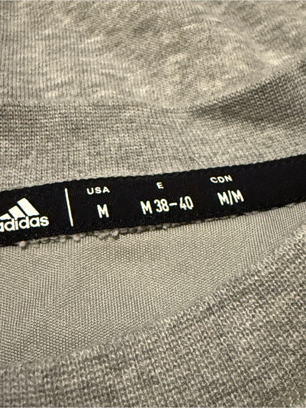 adidas Women's Heather Gray Space Dye Crewneck Lightweight Pullover Sweatshirt - Picture 3 of 4